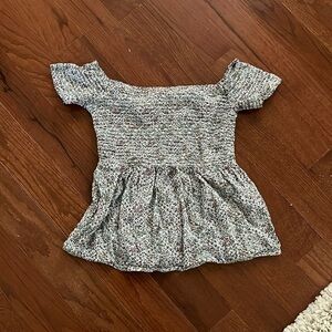 Old navy women’s ruched off the shoulder floral top XS